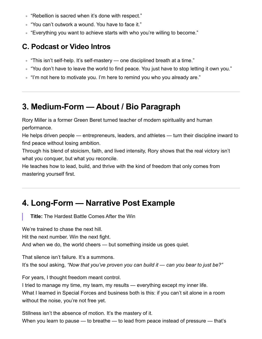Rory Miller — full output, page 6 of 24